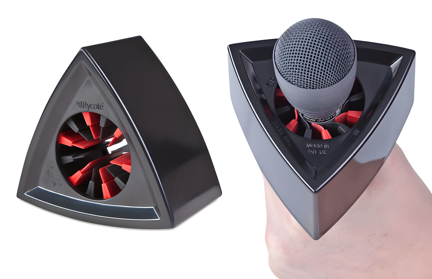 Triangular Black Mic Flag
