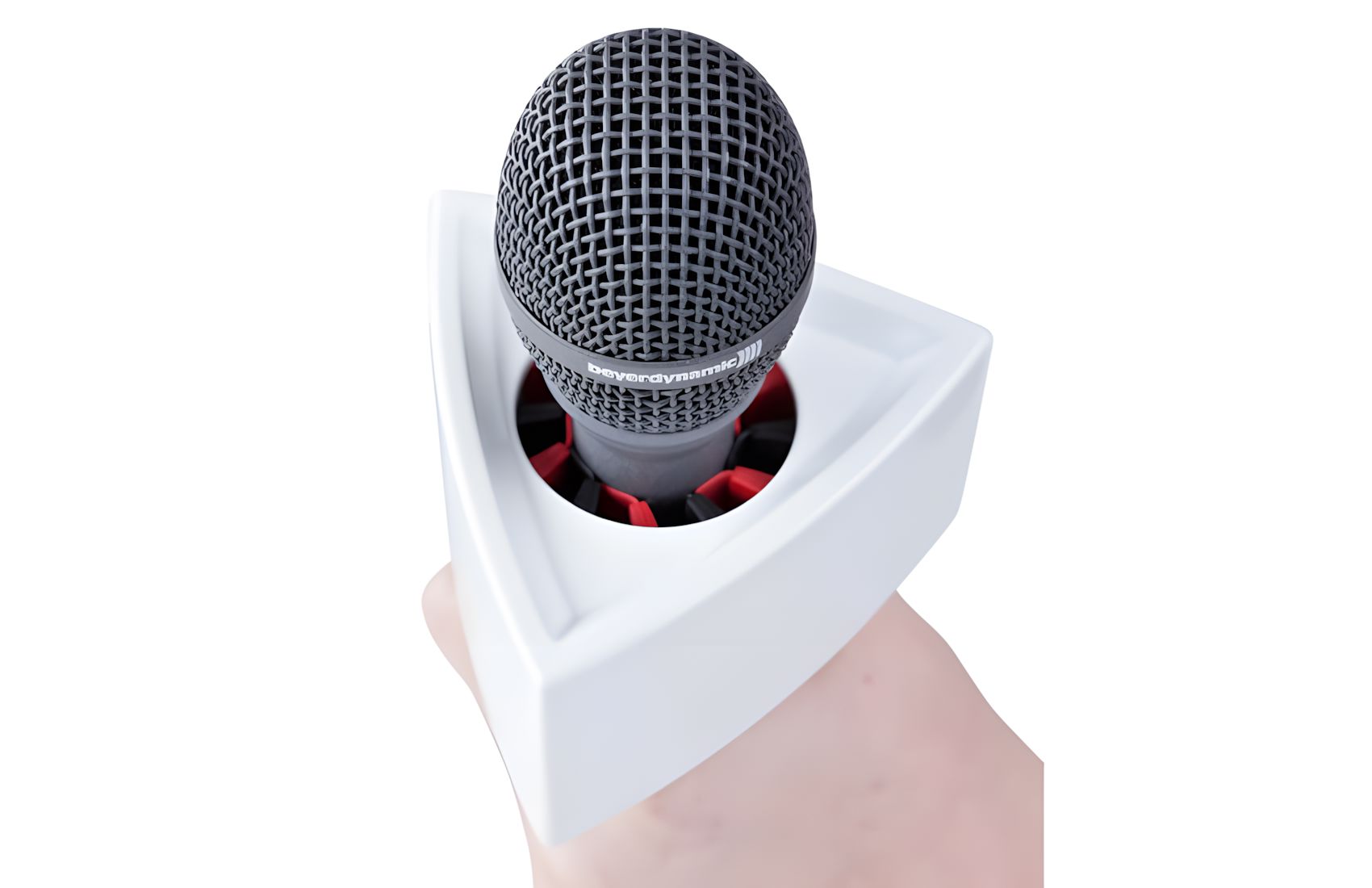 Triangular White Mic Flag