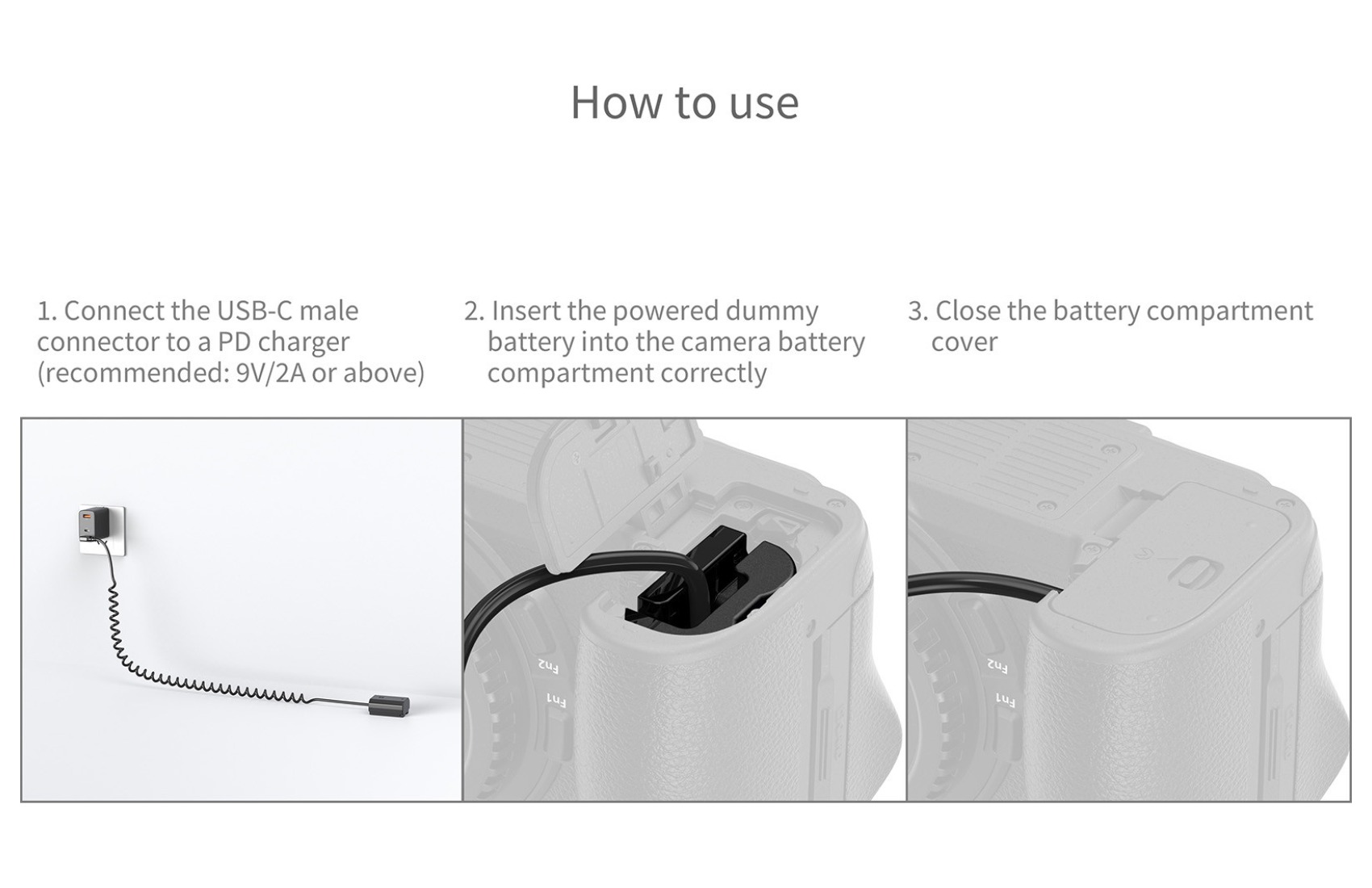 USB-C to Dummy NP-FZ100