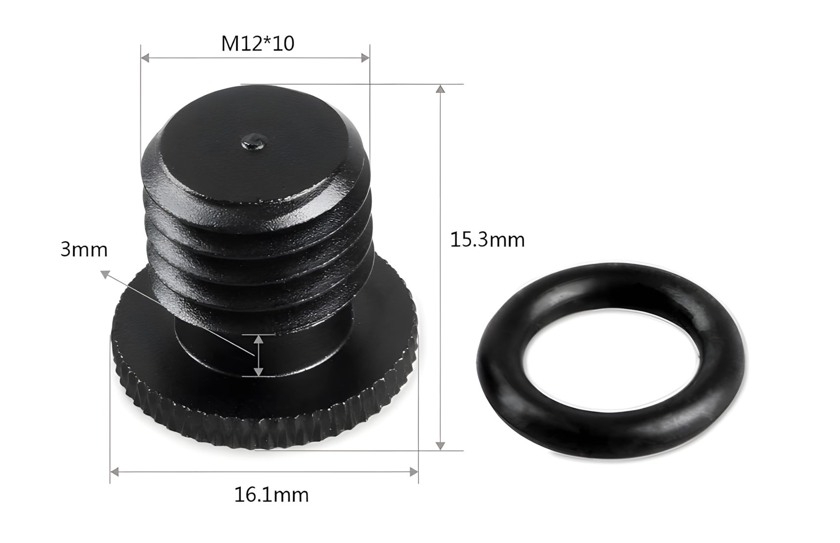 M12 Caps for Rod 15mm