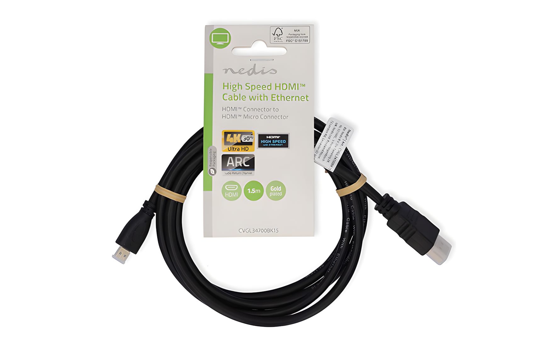 Micro HDMI to Full HDMI 1.5m