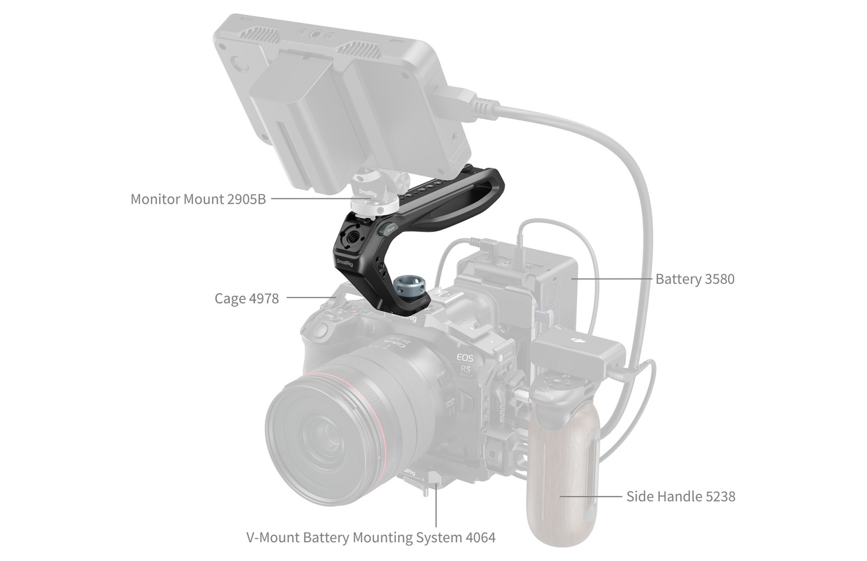 Top with ARRI 3/8 Mount