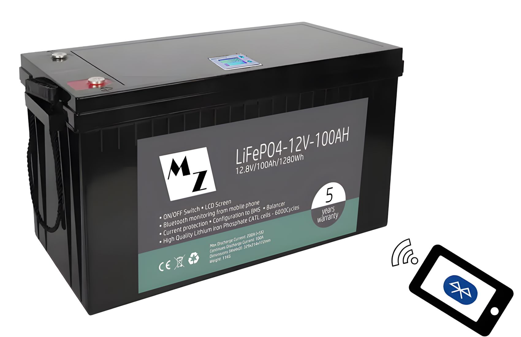 LiFePO4 1280Wh 12V 100Ah