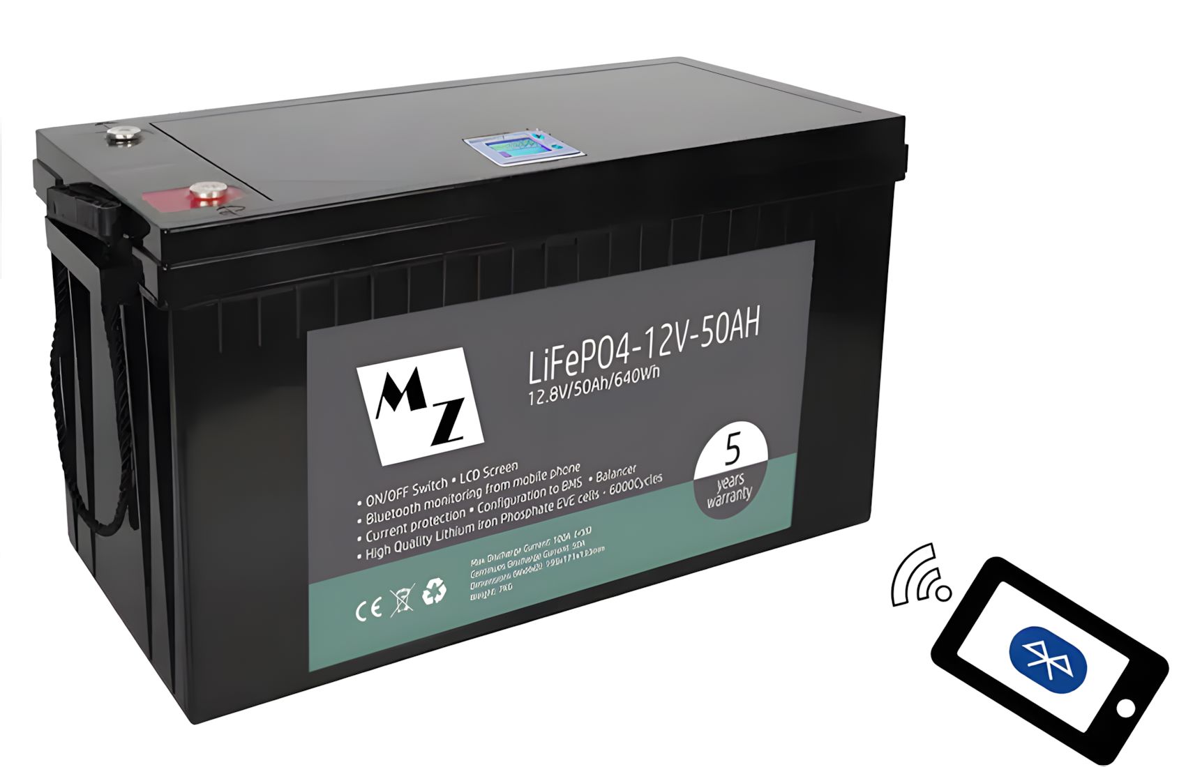 LiFePO4 640Wh 12V 50Ah