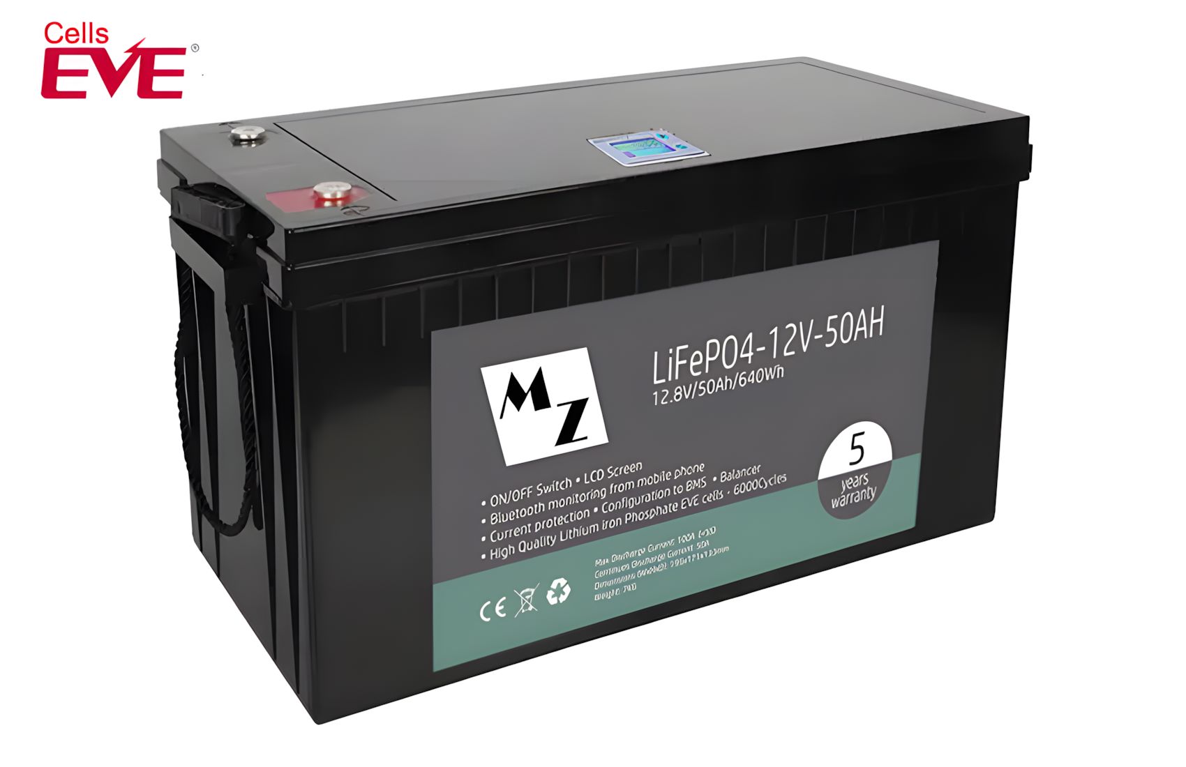 LiFePO4 640Wh 12V 50Ah