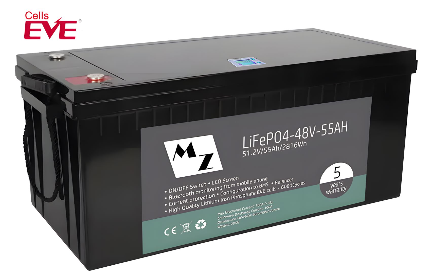 LiFePO4 2816Wh 48V 55Ah
