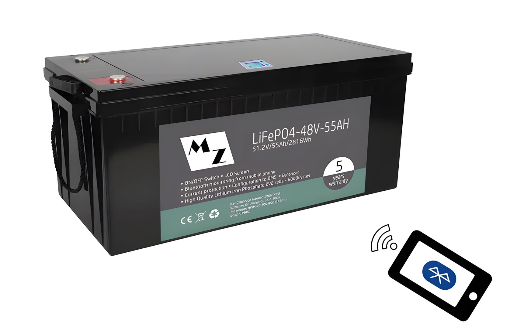 LiFePO4 2816Wh 48V 55Ah