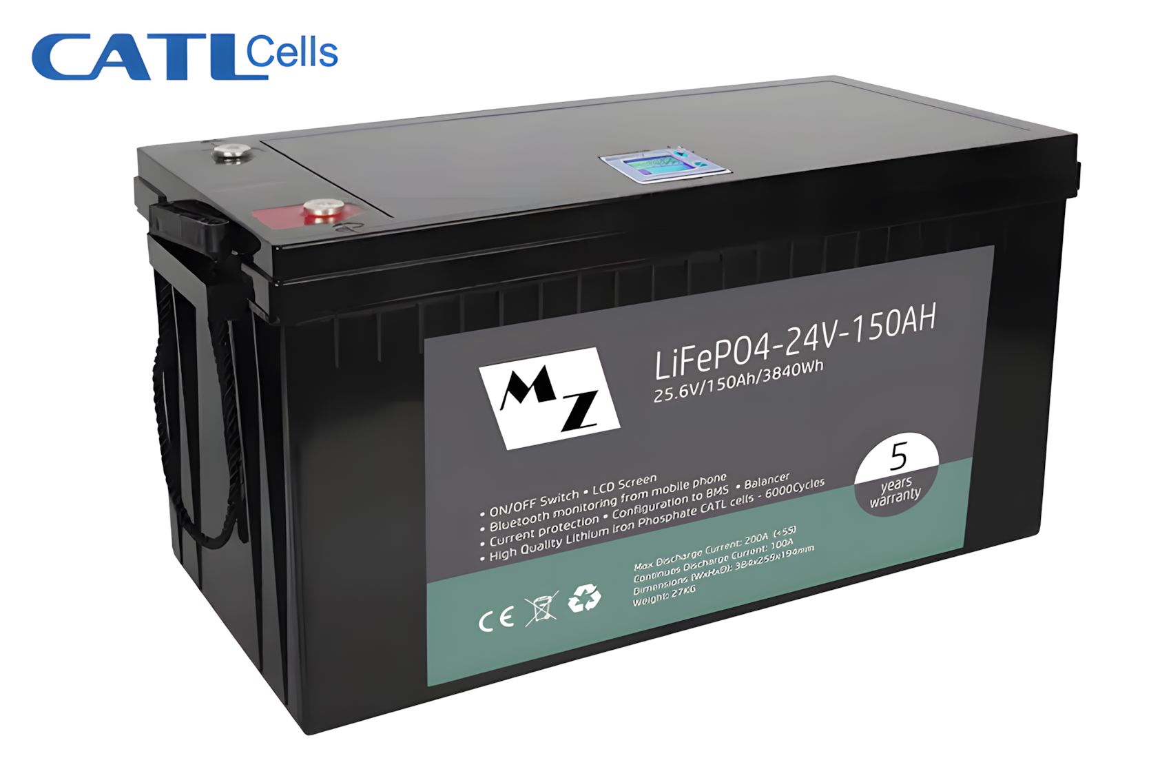 LiFePO4 3840Wh 24V 150Ah