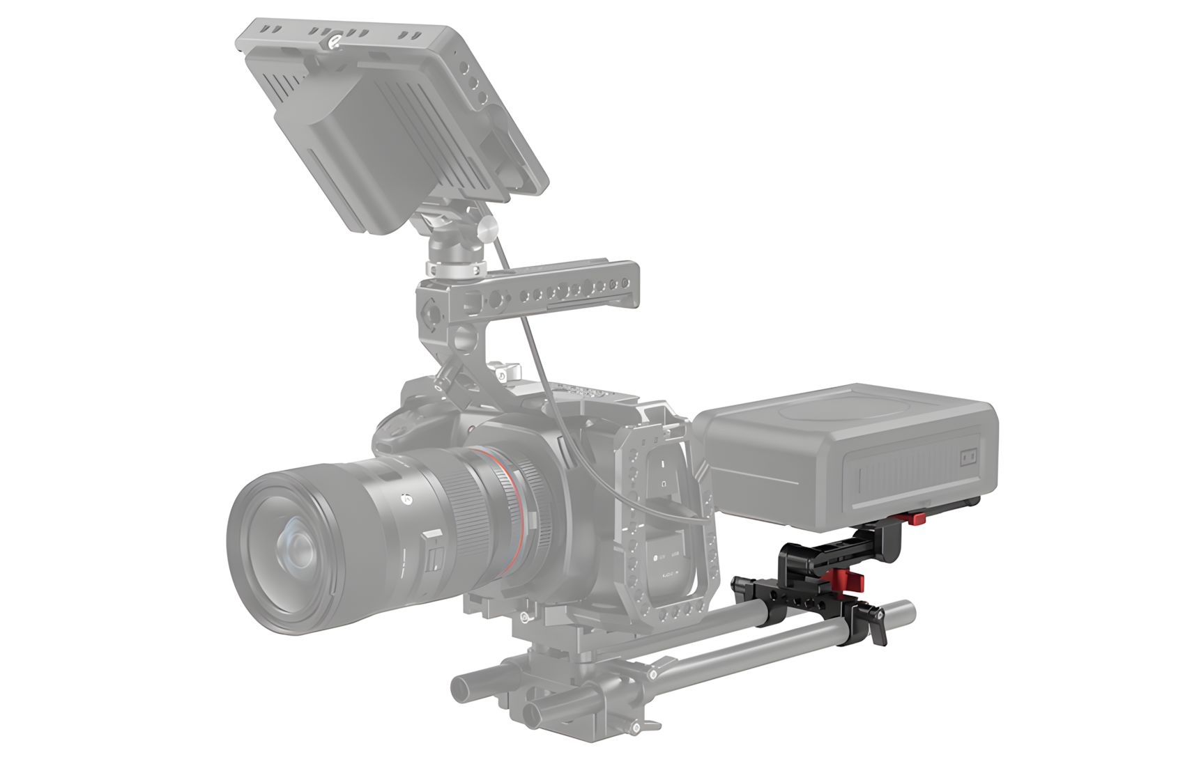 V-Mount Plate w 15mm Rods