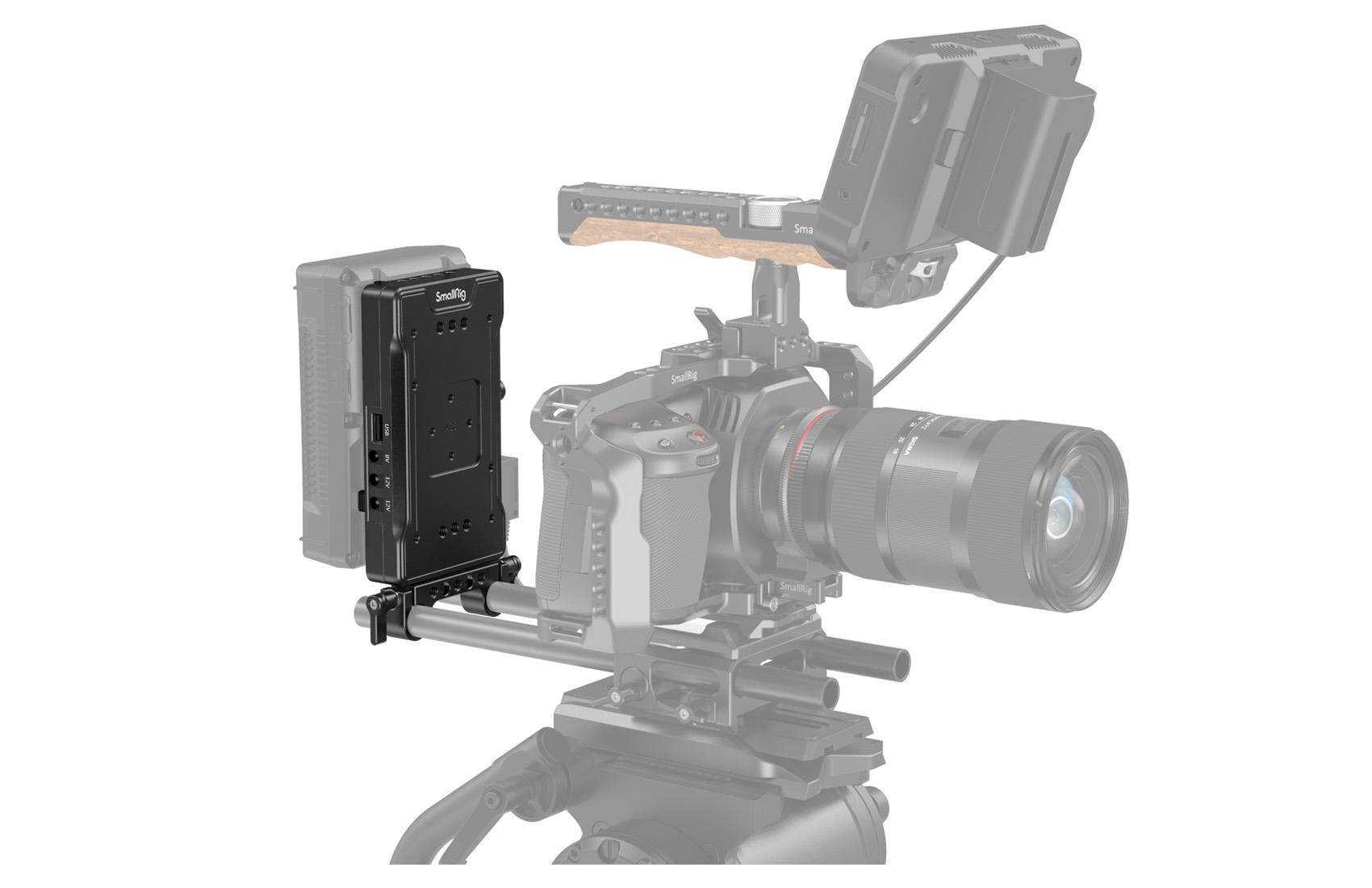 V-Mount Plate w Adjustable Arm