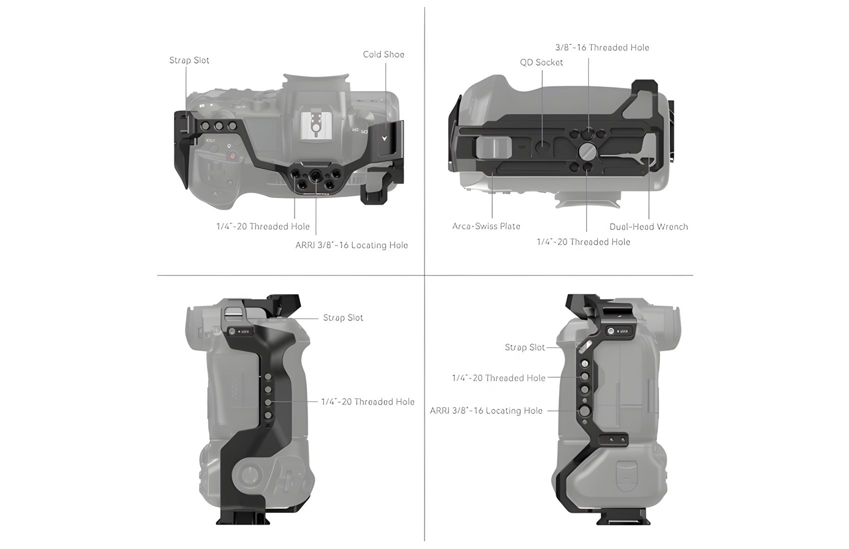 Aluminum w Grip for R5 R6
