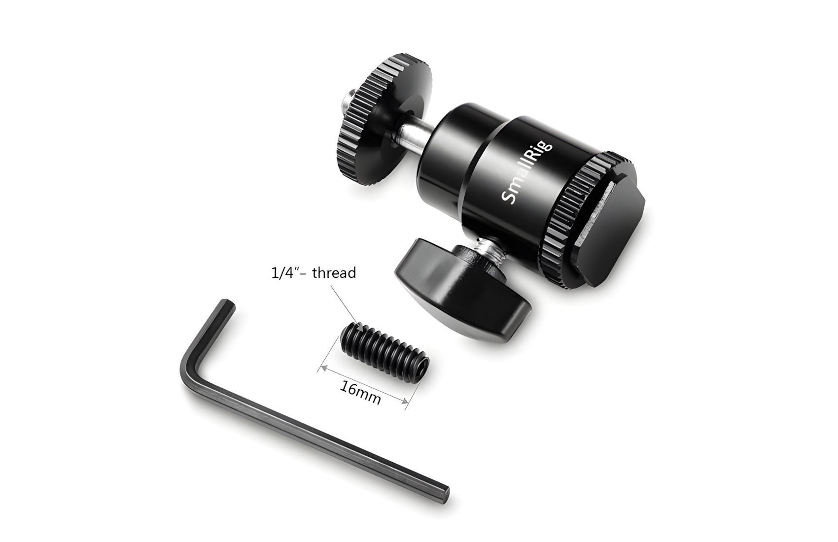 Ball Head w Hot Shoe 1/4 Screw