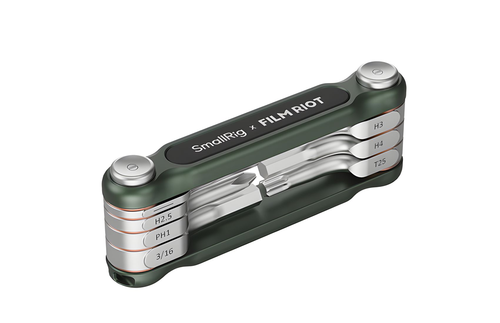 Folding 7 in 1 Wrench Green