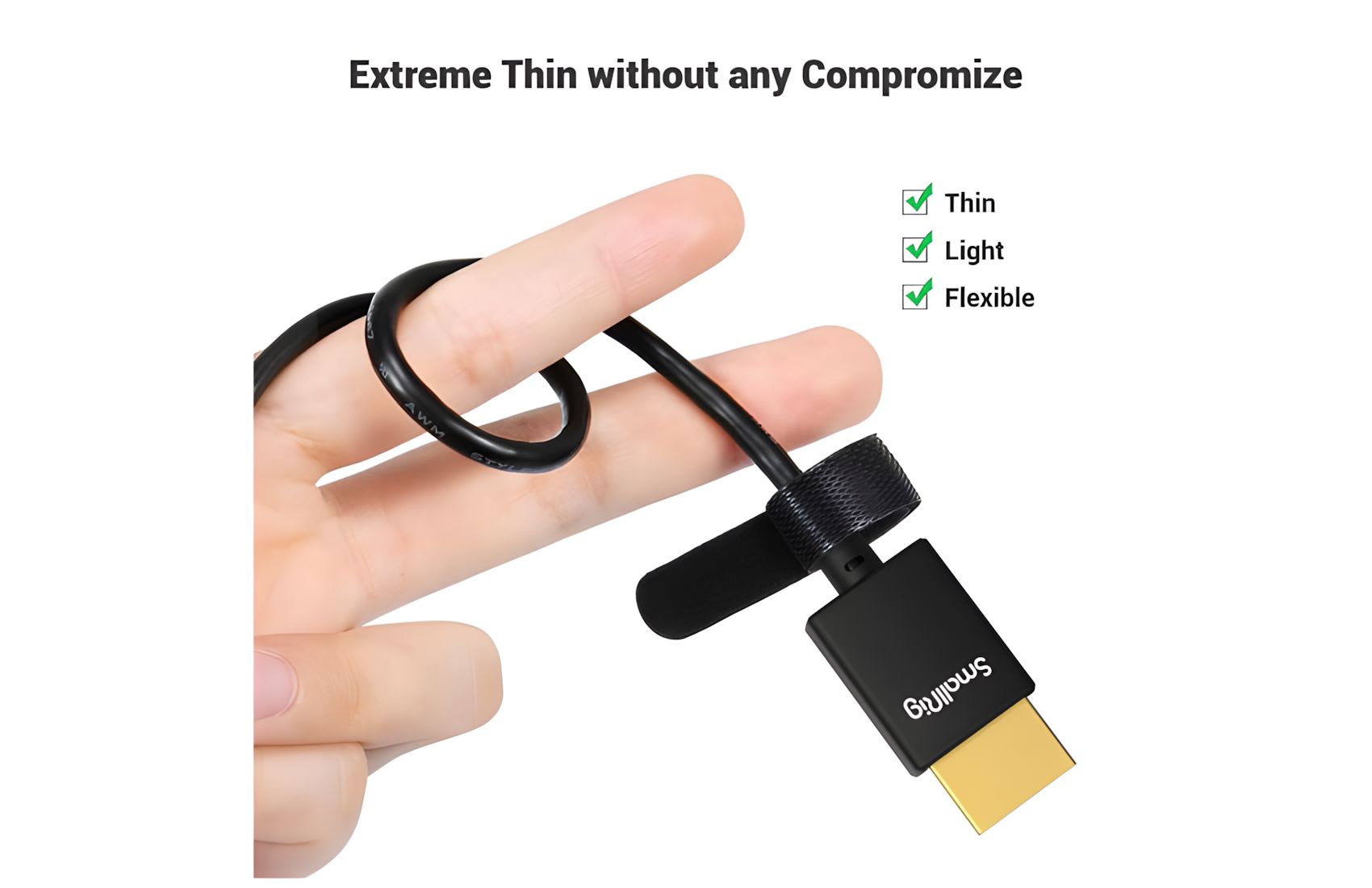 Slim Micro-HDMI to HDMI 55cm