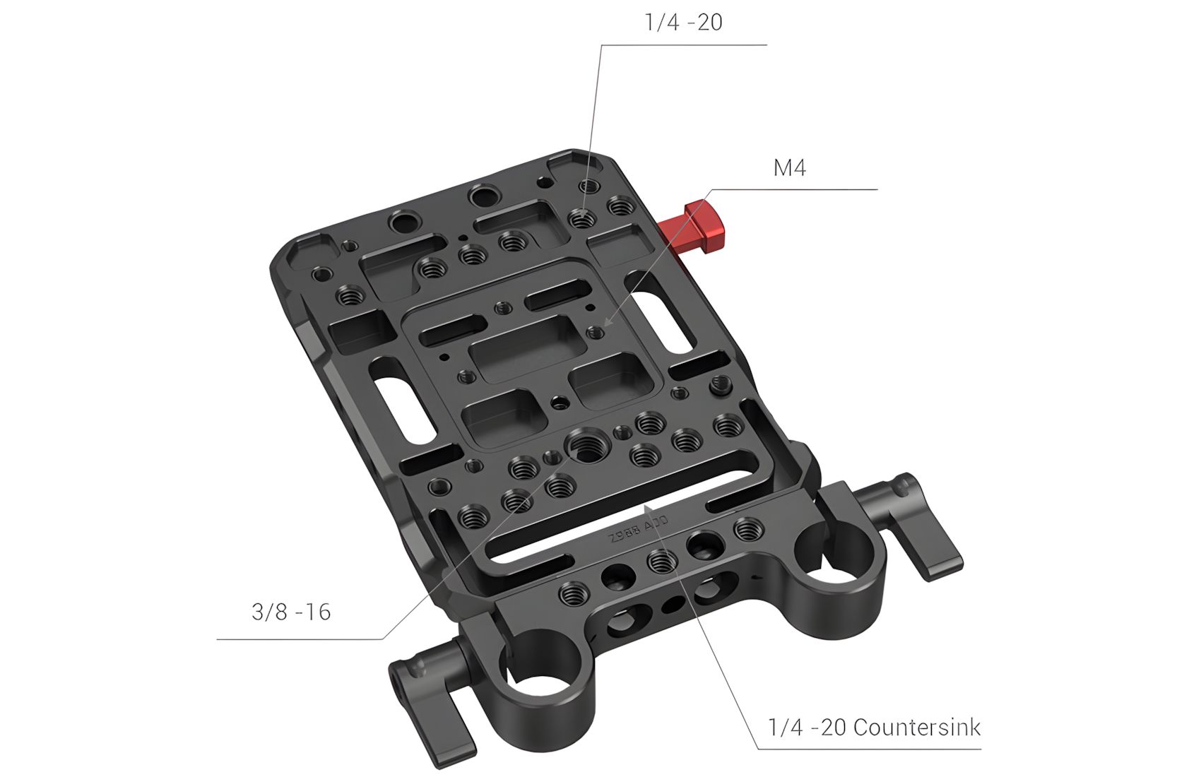 V-Mount Plate w Dual 15mm Rod
