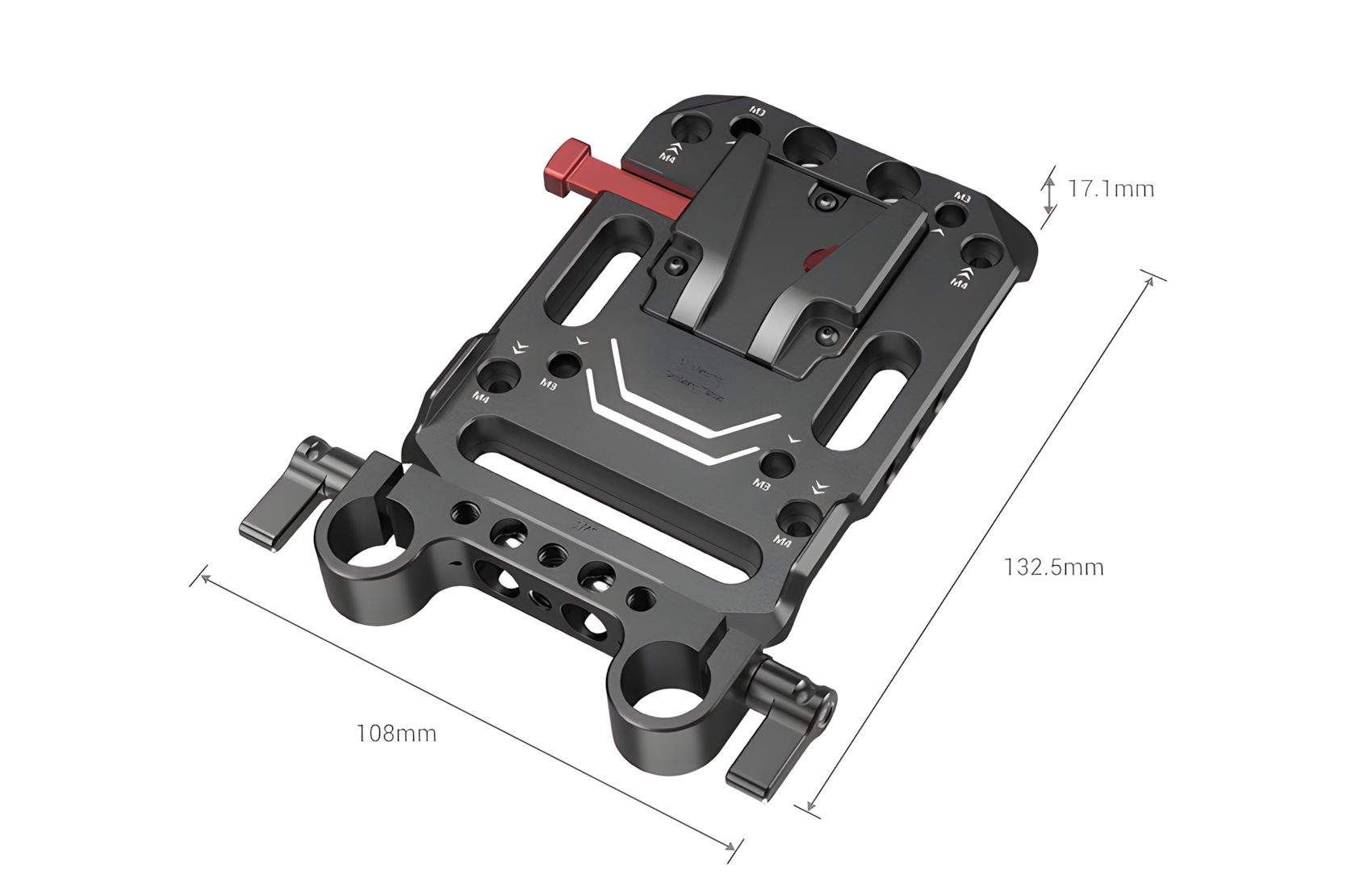 V-Mount Plate w Dual 15mm Rod