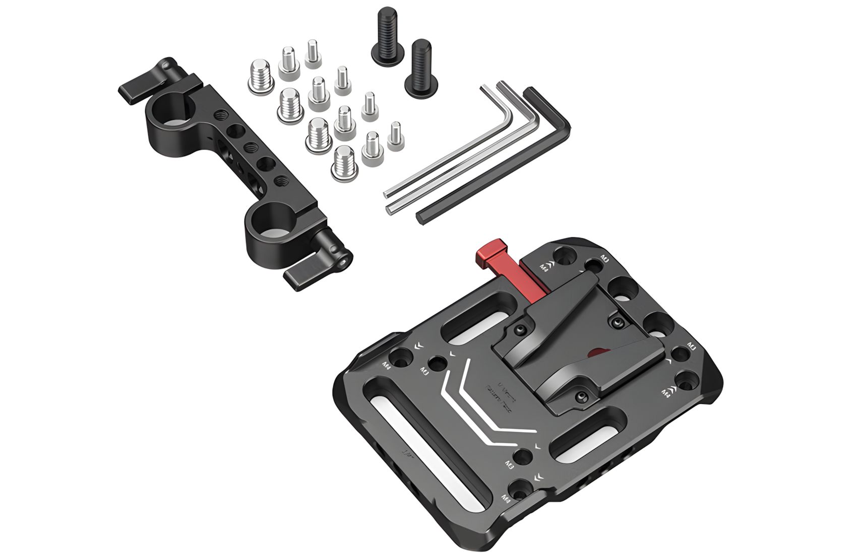 V-Mount Plate w Dual 15mm Rod