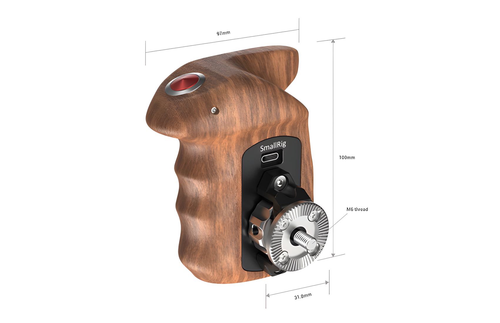 Wooden Grip REC w Rosette