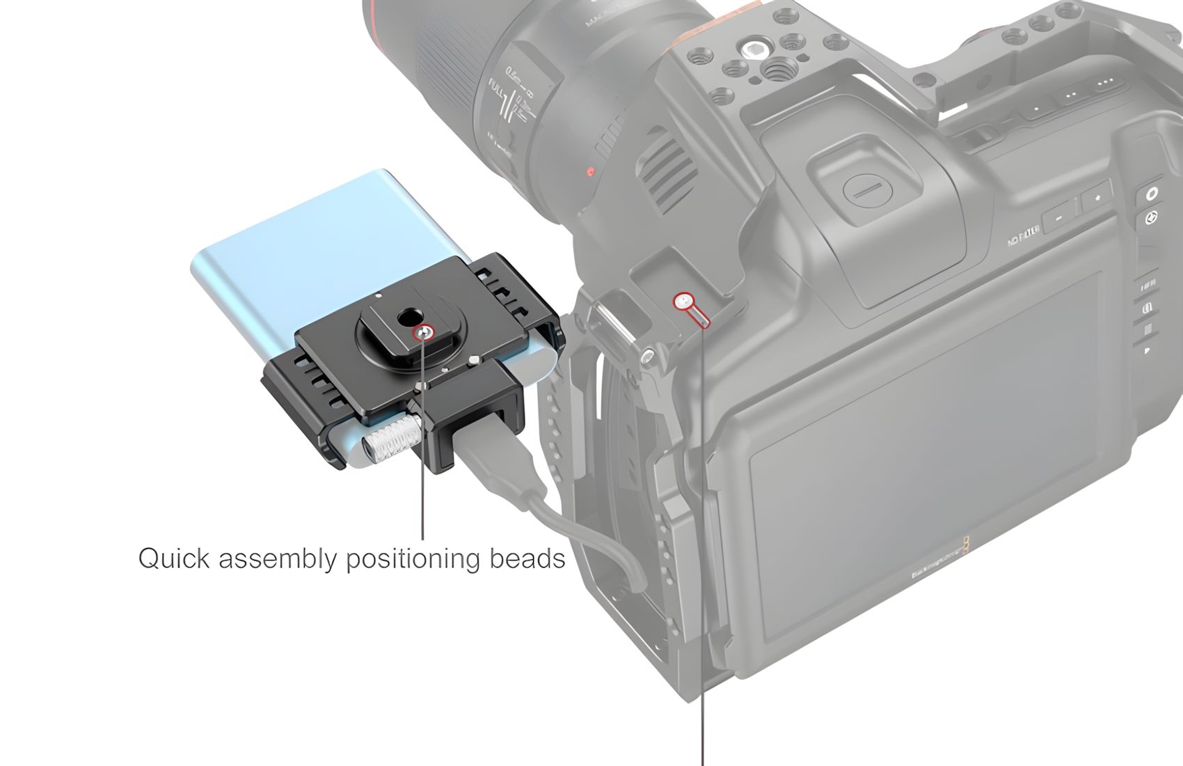 SSD Mount w Shoe for 6K Pro