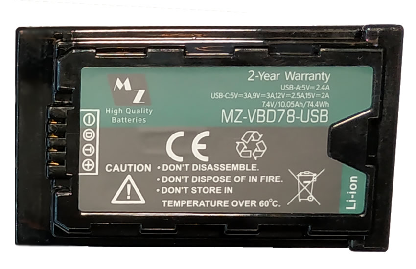 VW-VBD78 7.4V 10.050mAh w USB