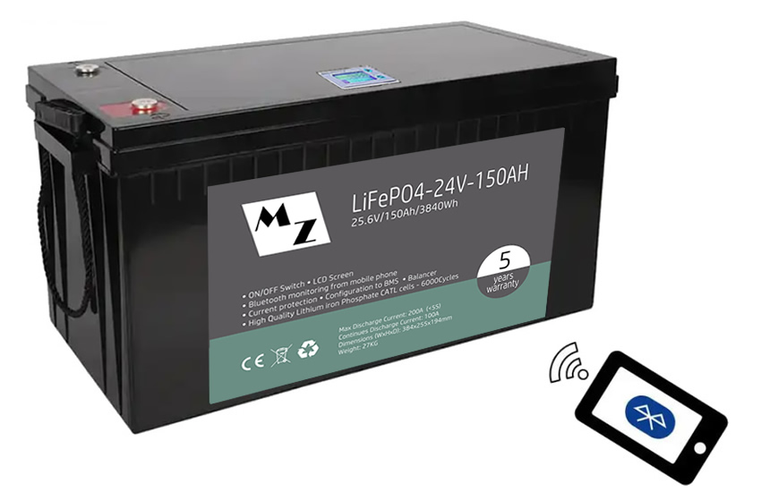 LiFePO4 3840Wh 24V 150Ah