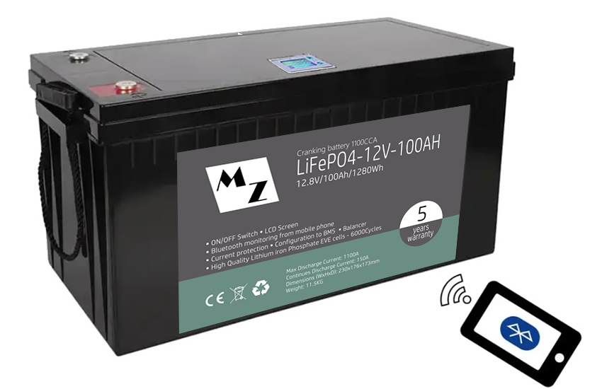 LiFePO4 1280Wh 12V 100Ah Crank