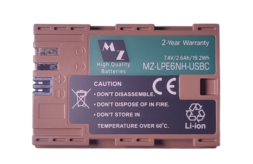 LP-E6NH 7.4V 2600mAh USB-C